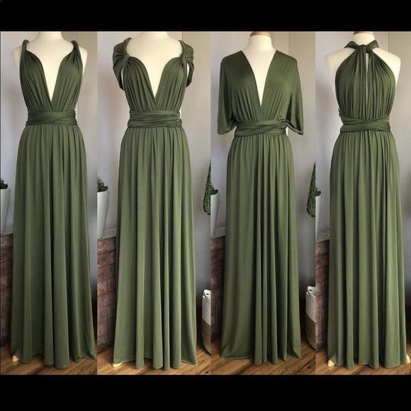 Dresses & Skirts - Olive Green Convertible Dress